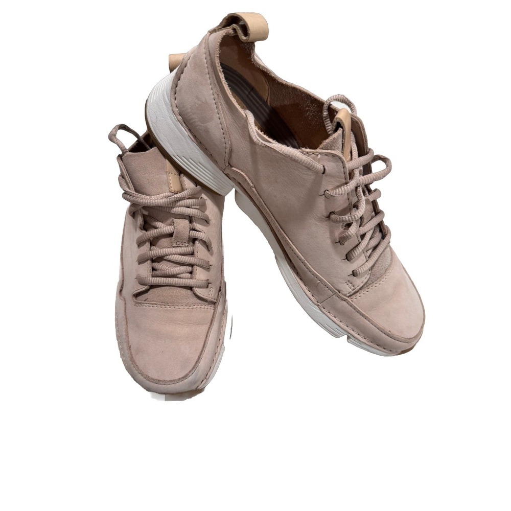 Clarks Shoes Womens Sz 8.5 Pink Trigenic Flex‎ Light Leather Comfort